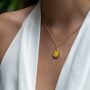 My Lucky Star Yellow Enamel Coin Necklace, thumbnail 2 of 10