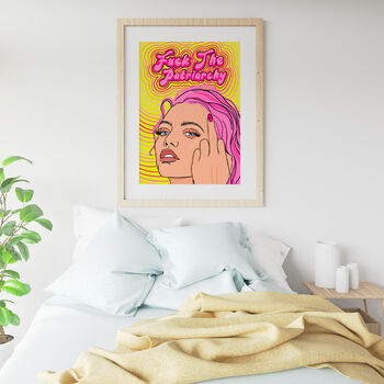 Fuck The Patriarchy Feminist Illustrated Print, 3 of 3
