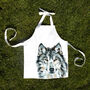 Inky Wolf Canvas Child's Apron, thumbnail 3 of 5