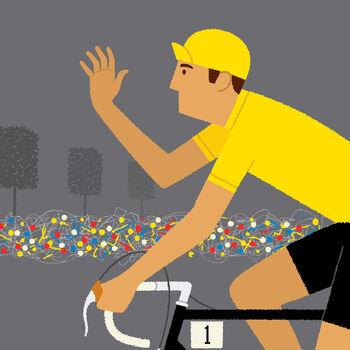 Personalised Tour De France Print, Yellow Jersey, 8 of 8
