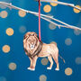 Lion Christmas Tree Decoration, thumbnail 1 of 4