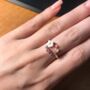 Butterfly Zircon Adjustable Floral Rose Gold Ring, thumbnail 2 of 3