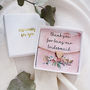 'Bridesmaid' Engraved Heart Bracelet Thank You Gift, thumbnail 2 of 4