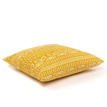 Iman Recycled Cotton Cushion Cover In Yellow, 4 of 4