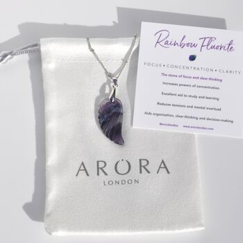 Angel Wing Carved Crystal Pendant Necklace Gift For Her, 6 of 7