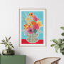 Colourful Vase Of Flowers Still Life Print, thumbnail 5 of 8