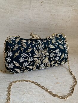 Handcrafted Emerald Green Silk Clutch Bag, 10 of 10