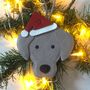 Weimaraner Christmas Decoration Leather Ornament Gift, thumbnail 1 of 2