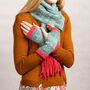 Knitted Soft Wool Tassel Scarf Inspired By Nature, thumbnail 3 of 6