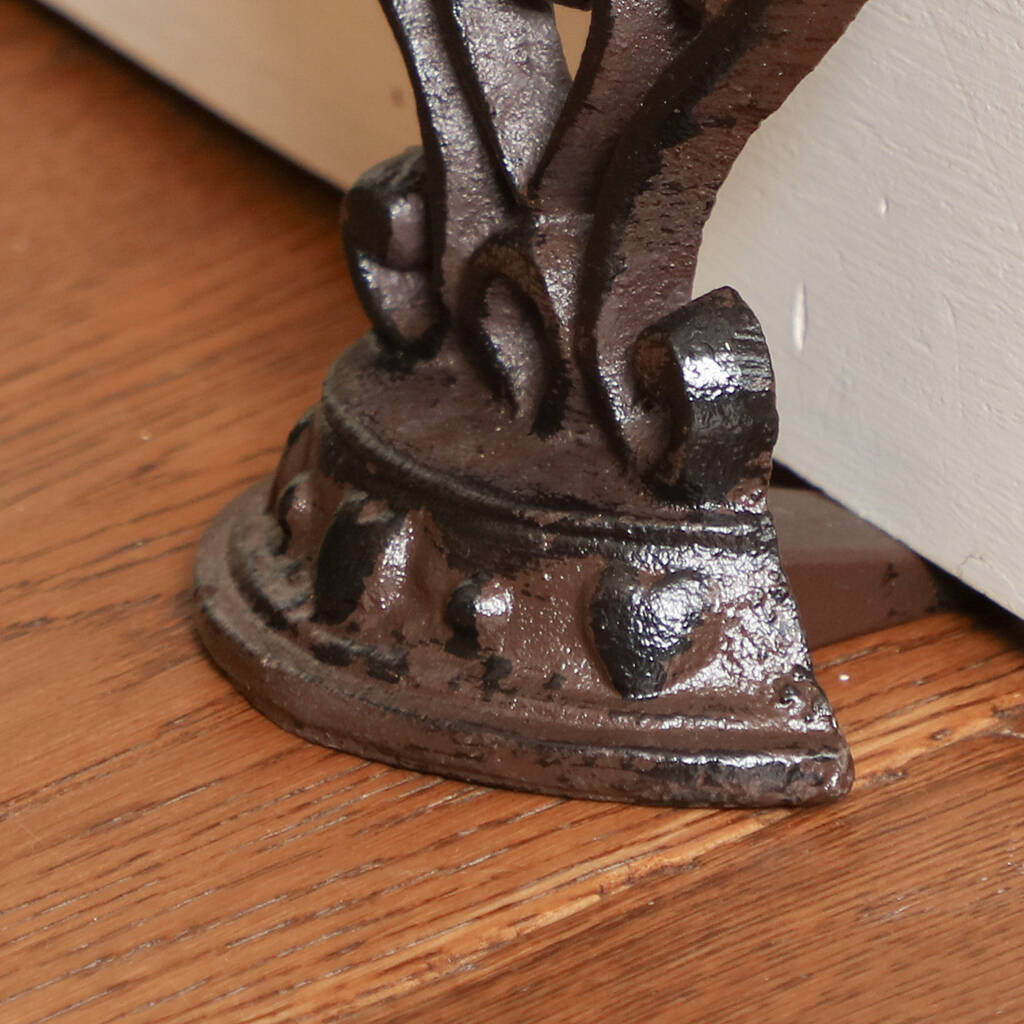 Antique Style Cast Iron Heart Door Stop By Dibor