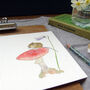 Mouse And Toadstool Greetings Card, thumbnail 8 of 8