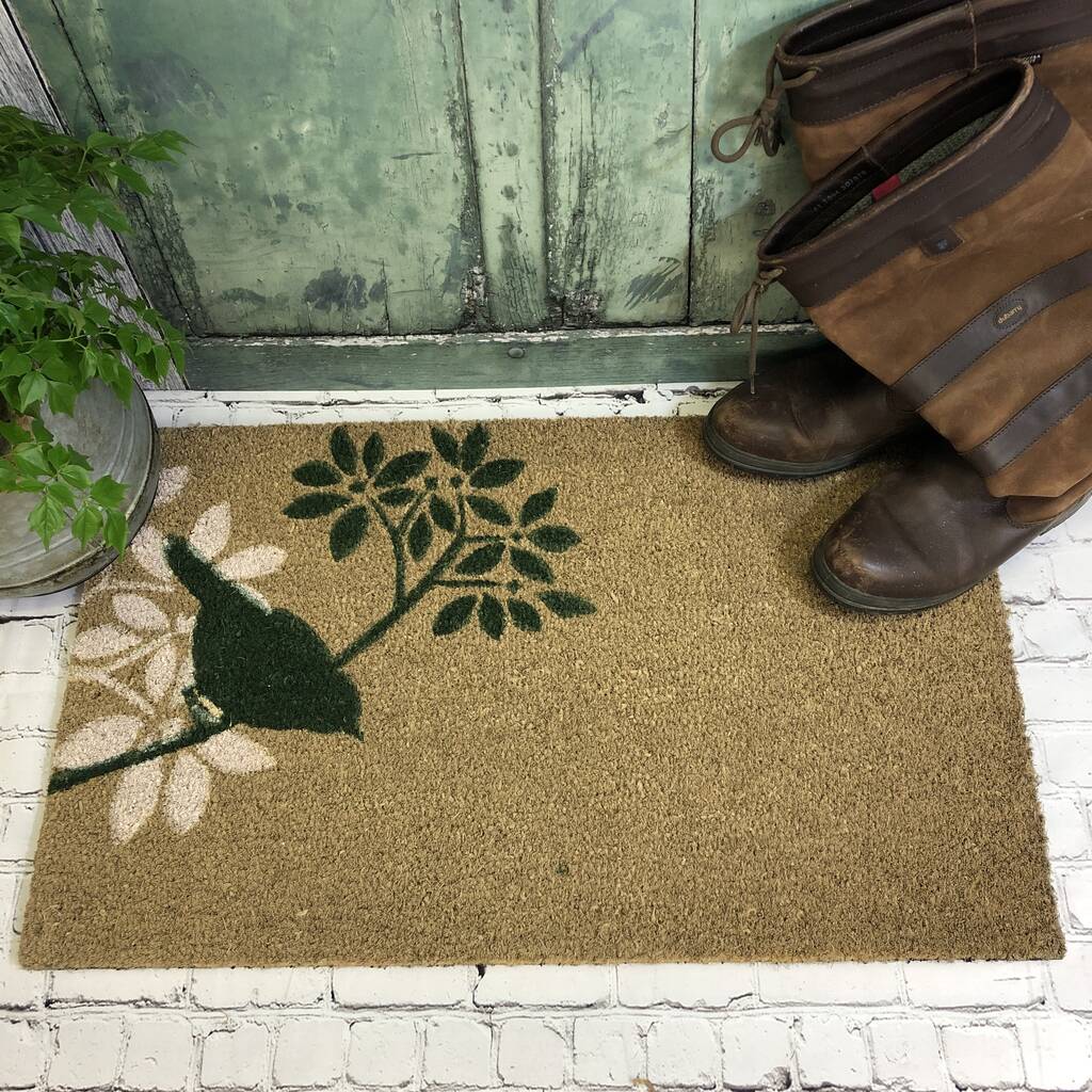 Belgravia Bird And Branch Coir Doormat By Garden Selections