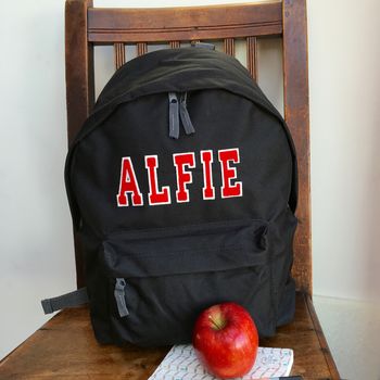 Personalised Applique Name School Backpack, 6 of 11