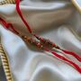 Beaded Thin Threaded Rakhi For Brother Raksha Bandhan, thumbnail 4 of 6