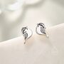 Sterling Silver Tiny Sparrow Bird Stud Earrings, thumbnail 1 of 11