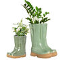 Personalised Green Welly Boot Planters Gift Set, thumbnail 2 of 9