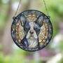 Boston Terrier Stained Glass Effect Suncatcher, thumbnail 2 of 5