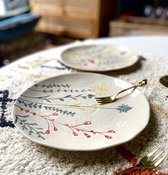 Set Of Two Floral Plates, 2 of 2