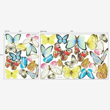 Watercolour Butterfies Wall Stickers, 3 of 3