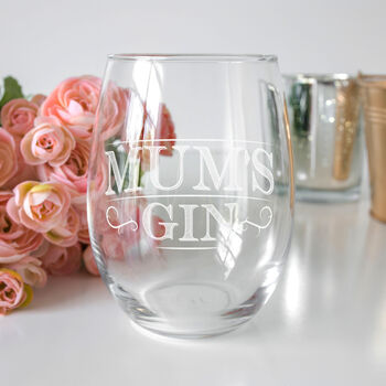 Personalised Gin Label Stemless Glass, 2 of 4
