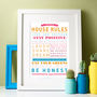 Personalised House Rules Print, thumbnail 1 of 6