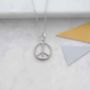 Peace Symbol Necklace, thumbnail 3 of 8