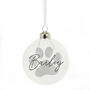 Personalised Glass Christmas Pet Bauble, thumbnail 3 of 3