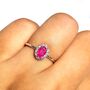 Natural Ruby Ring In Sterling Silver And Gold Vermeil, thumbnail 4 of 11