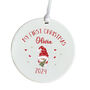 First Christmas Gnome Ornament Gift With Name, thumbnail 2 of 7