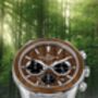 Jacques Lemans Solar Wooden Chronograph Bracelet Watch, thumbnail 2 of 7