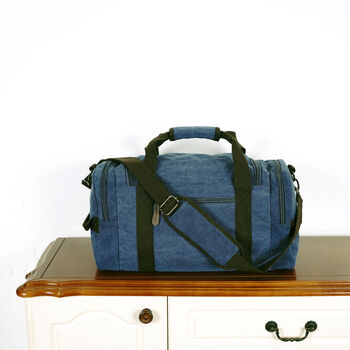 Large Canvas Holdall With Front Pocket, 5 of 10