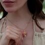 Gold Plated Key Charm Necklace, thumbnail 3 of 9