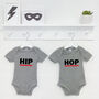 Hip Hop Baby Vest Set For Twins, thumbnail 1 of 2