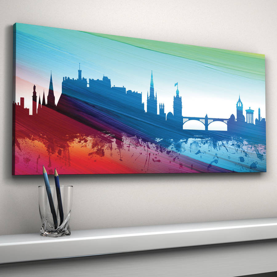 Edinburgh Skyline Cityscape Print By artPause