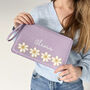 Smile Face Floral Personalised Clutch, thumbnail 1 of 4