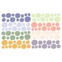 Hand Drawn Fabric Pastel Spots And Dots Wall Stickers, thumbnail 2 of 4