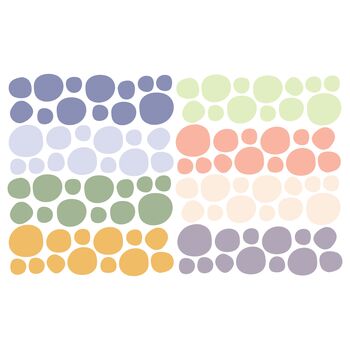 Hand Drawn Fabric Pastel Spots And Dots Wall Stickers, 2 of 2