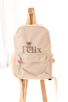 Child's Personalised Embroidered Strawberry Rucksack Perfect For Nursery, 4 of 4