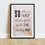 'Fill Your Heart' Inspirational Quote Typographic Print, thumbnail 1 of 5