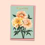 Happy Birthday Peonies Gold Foil Card, thumbnail 2 of 2