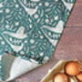 Pheasant Repeat Print Tea Towel, thumbnail 2 of 8