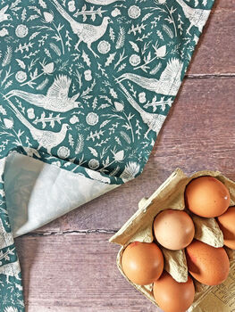 Pheasant Repeat Print Tea Towel, 2 of 8