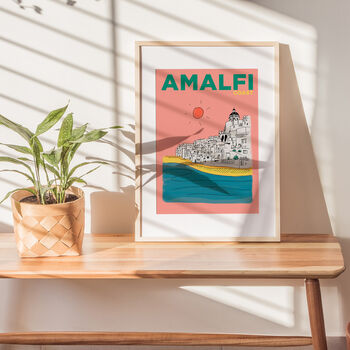 Personalised Amalfi Coast, Italy Travel Illustration, 2 of 5
