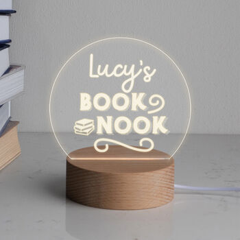 Personalised ‘Book Nook’ Desk Lamp Gifts For Friends, 3 of 5