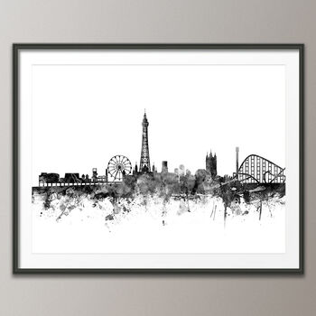 Blackpool Skyline Cityscape Art Print, 3 of 8