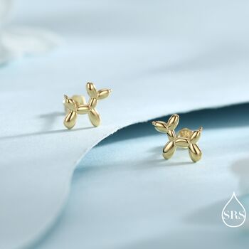 Sterling Silver Balloon Dog Stud Earrings, 4 of 12
