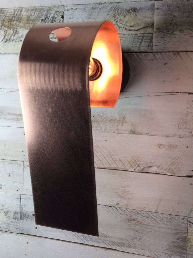 porlock hand rolled copper wall light by tugboat steampunk notonthehighstreet.com