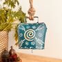 Blue Swirl Traditional Indian Hanging Cow Bell Chime, thumbnail 1 of 9