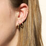 9ct Solid Gold Rope Creole Hoop Earrings, thumbnail 4 of 4