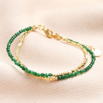 Semi Precious Stone Layered Beaded Bracelet, 5 of 12